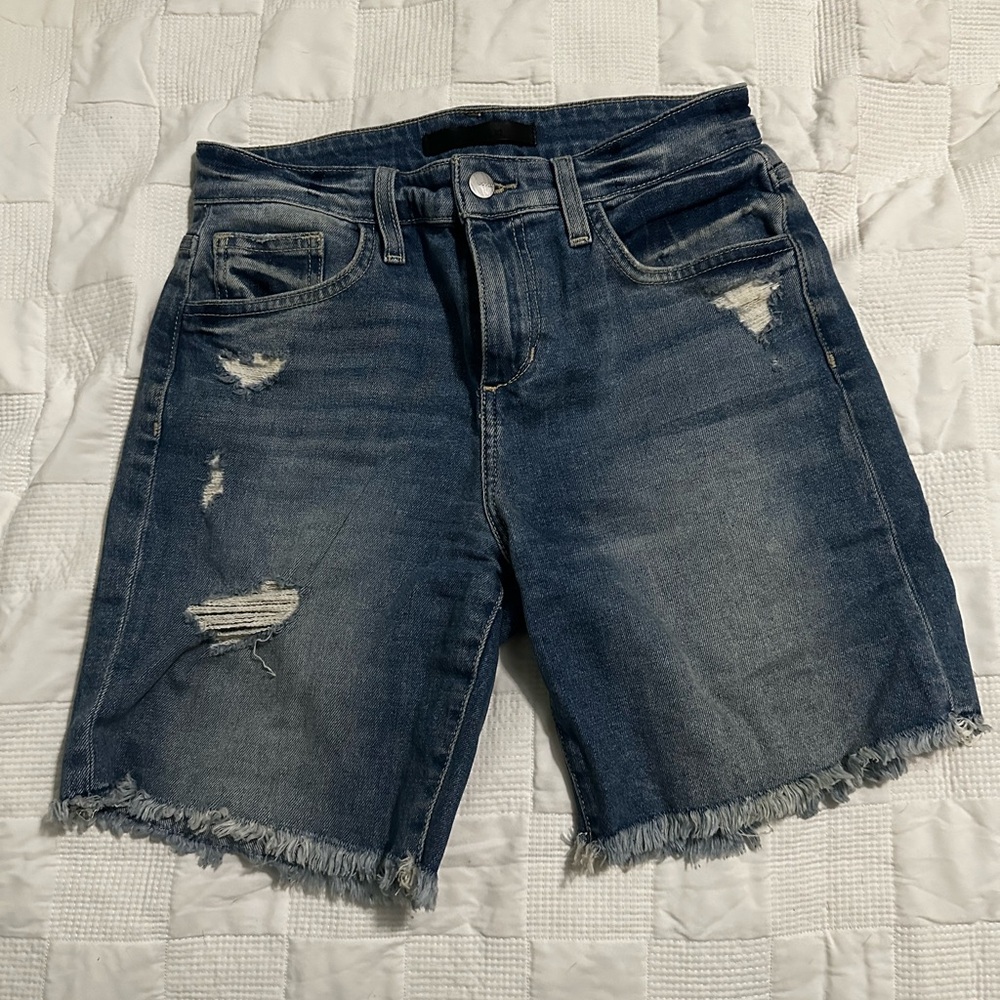 Joe's Jeans Blue Distressed Jean Shorts